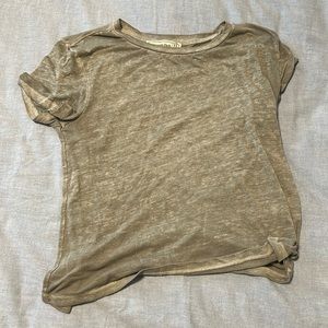 XS Abercrombie and fitch burnout cropped tee